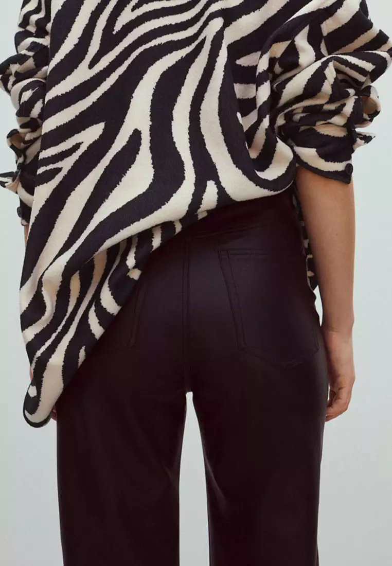Buy H M Imitation Leather Trousers 2024 Online ZALORA Singapore