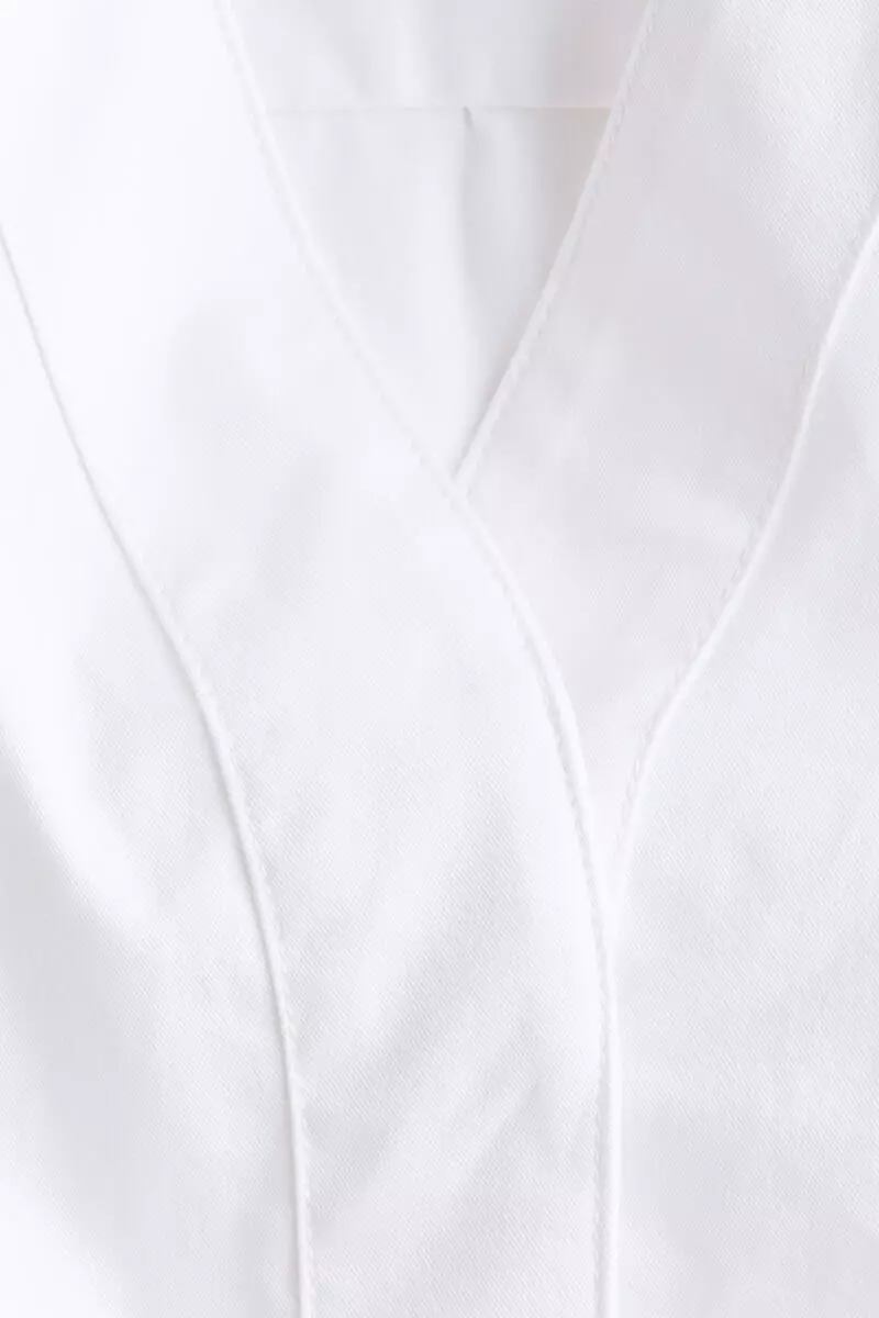 Waisted cotton blouse