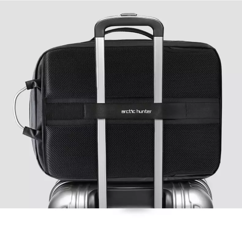 Arctic Hunter B00227L Tas Backpack Ransel Laptop Pria 17 USB Expandable - Ligh Grey