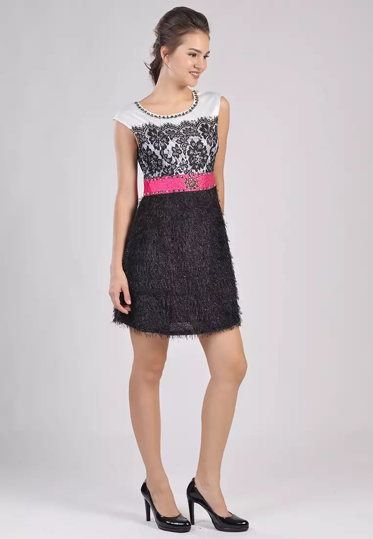 Bibiq Dress Satin Lace