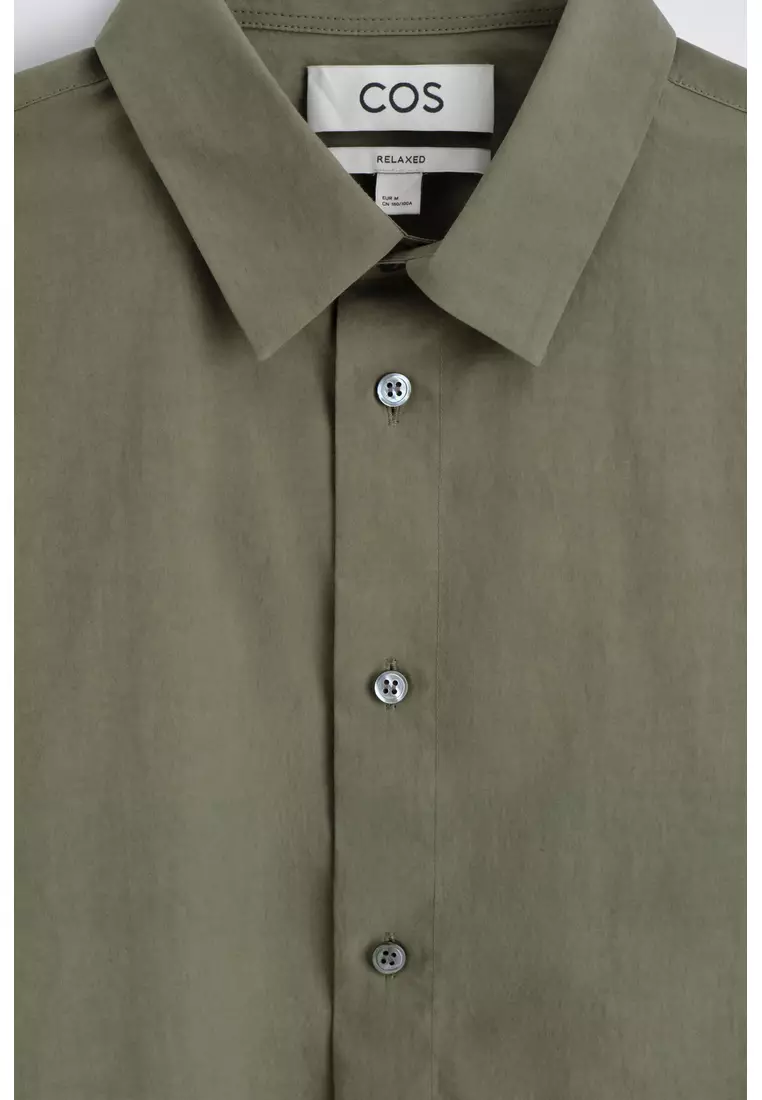 RELAXED PIMA COTTON-POPLIN SHIRT