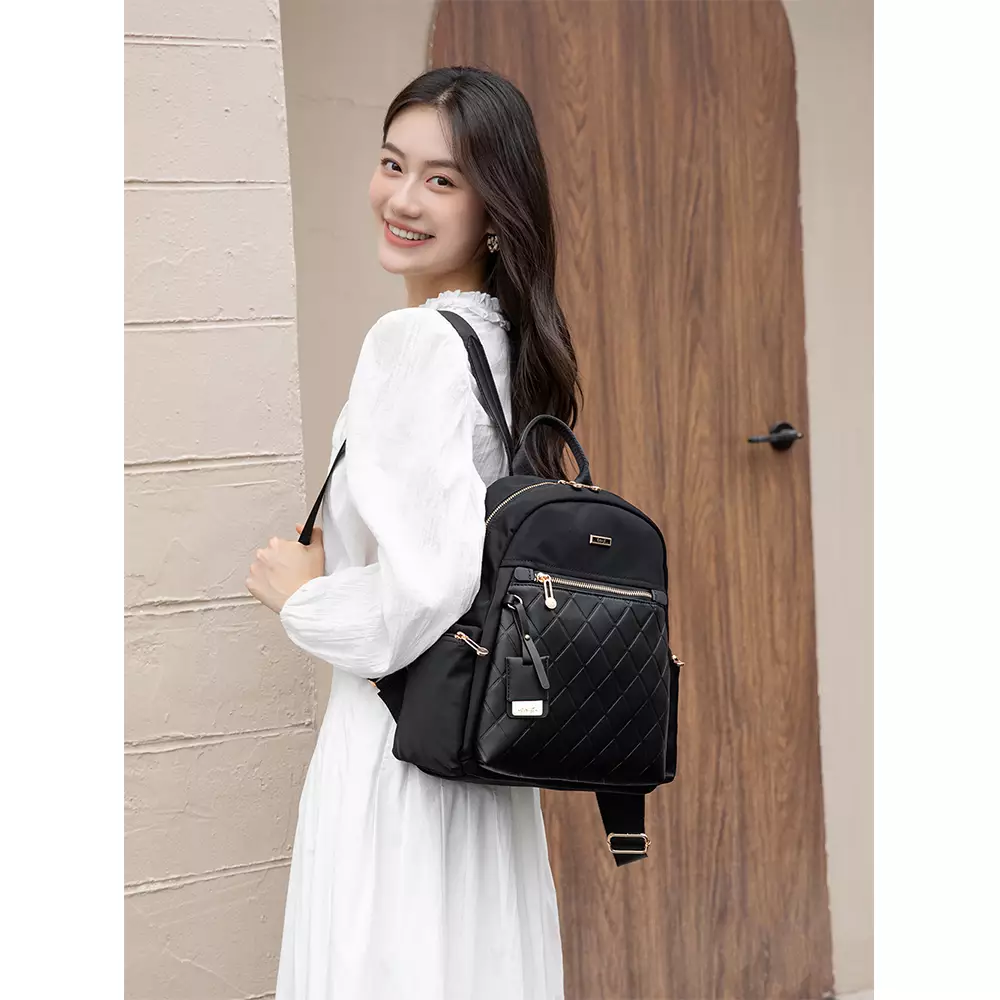 En-ji Munsan Backpack Wanita Warna Black