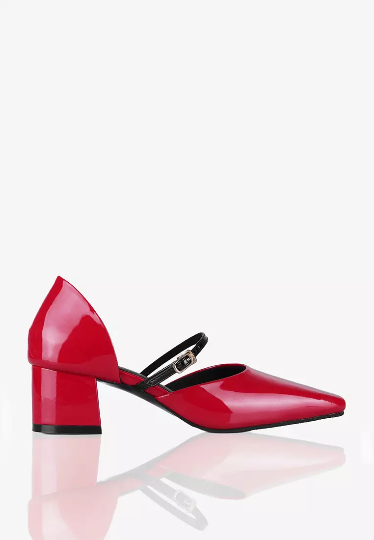 Geneve Block Heel Square-toe Shoes