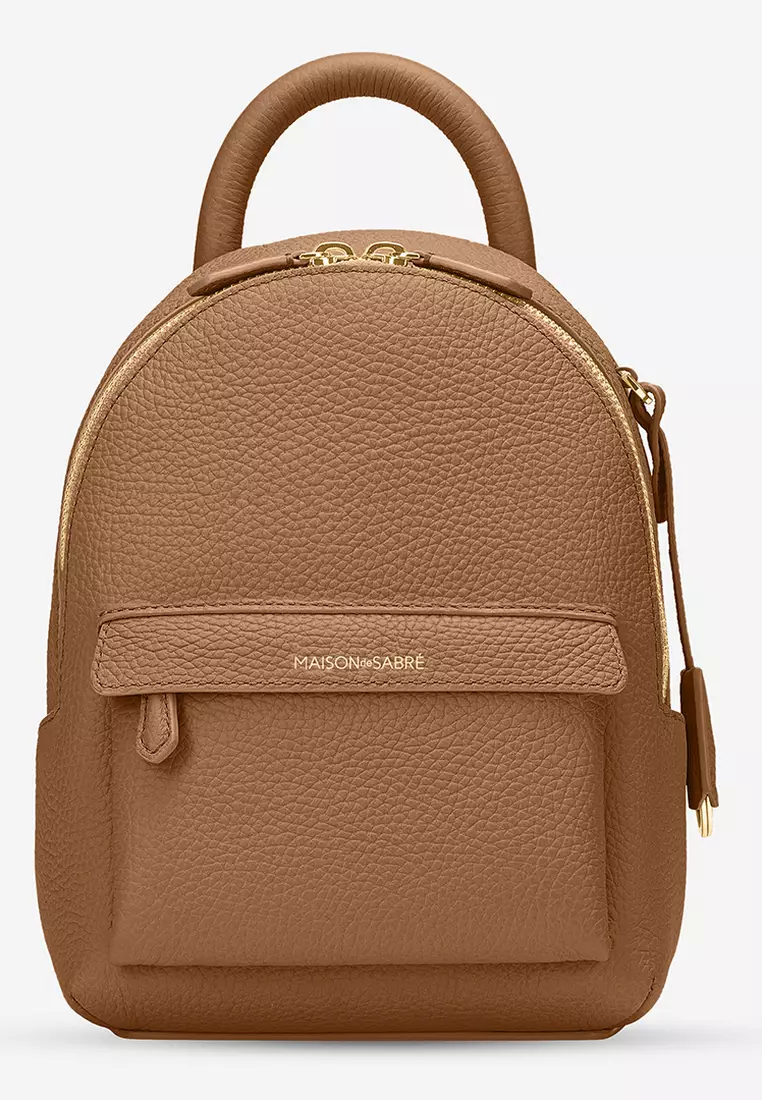 soft leather mini backpack