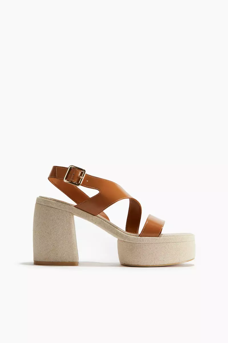 Discount on H&m  shoes - SKU: Block-Heeled Platform Sandals