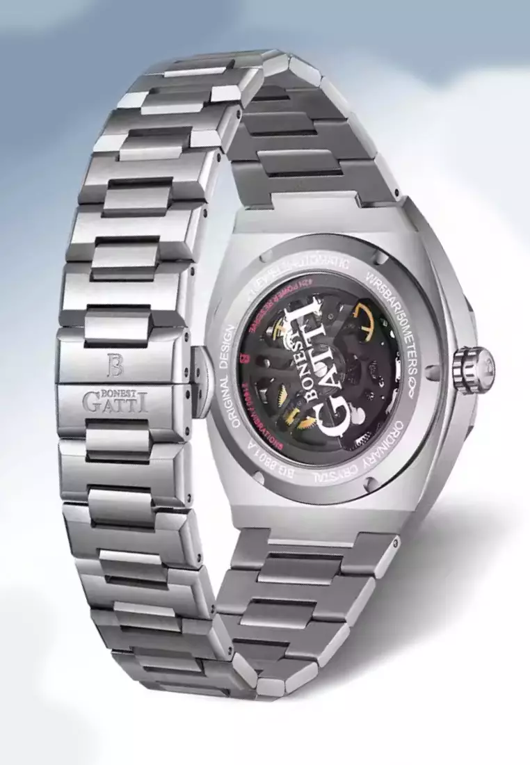 Automatic Unisex Stainless Steel Watch, Stainless Steel Bracelet