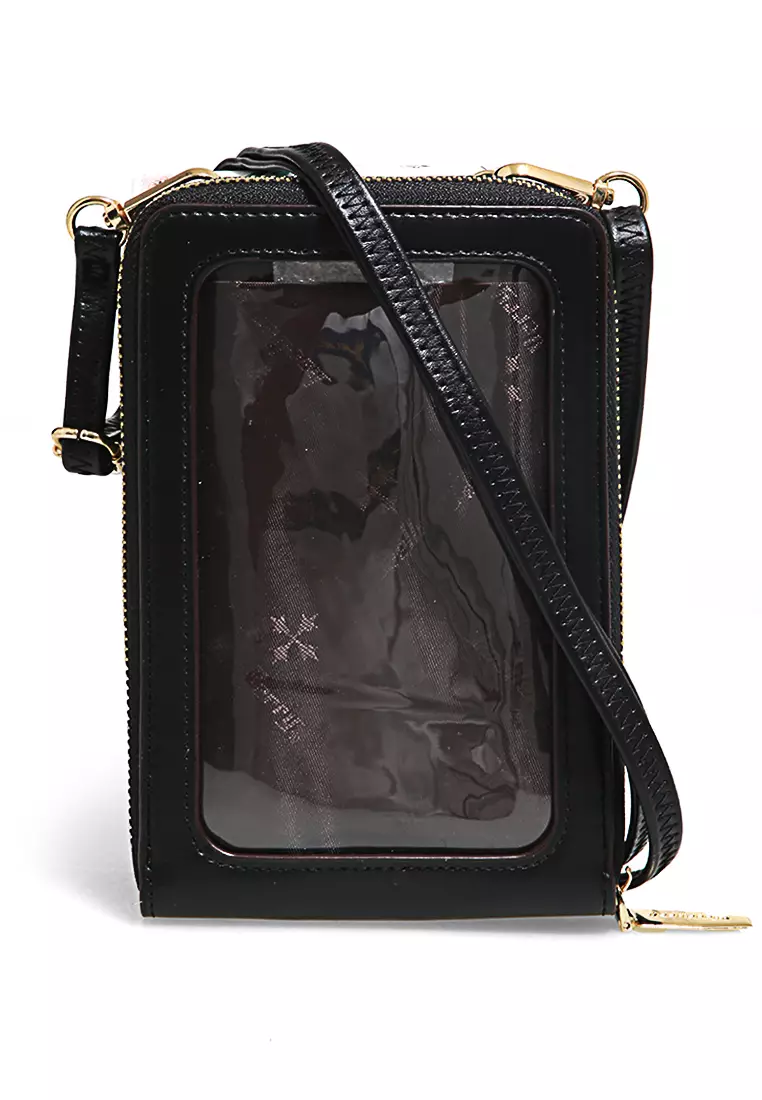 Sling Bag Tas Selempang Wanita Flower Motive Many Pocket Material Leather ORIGINAL