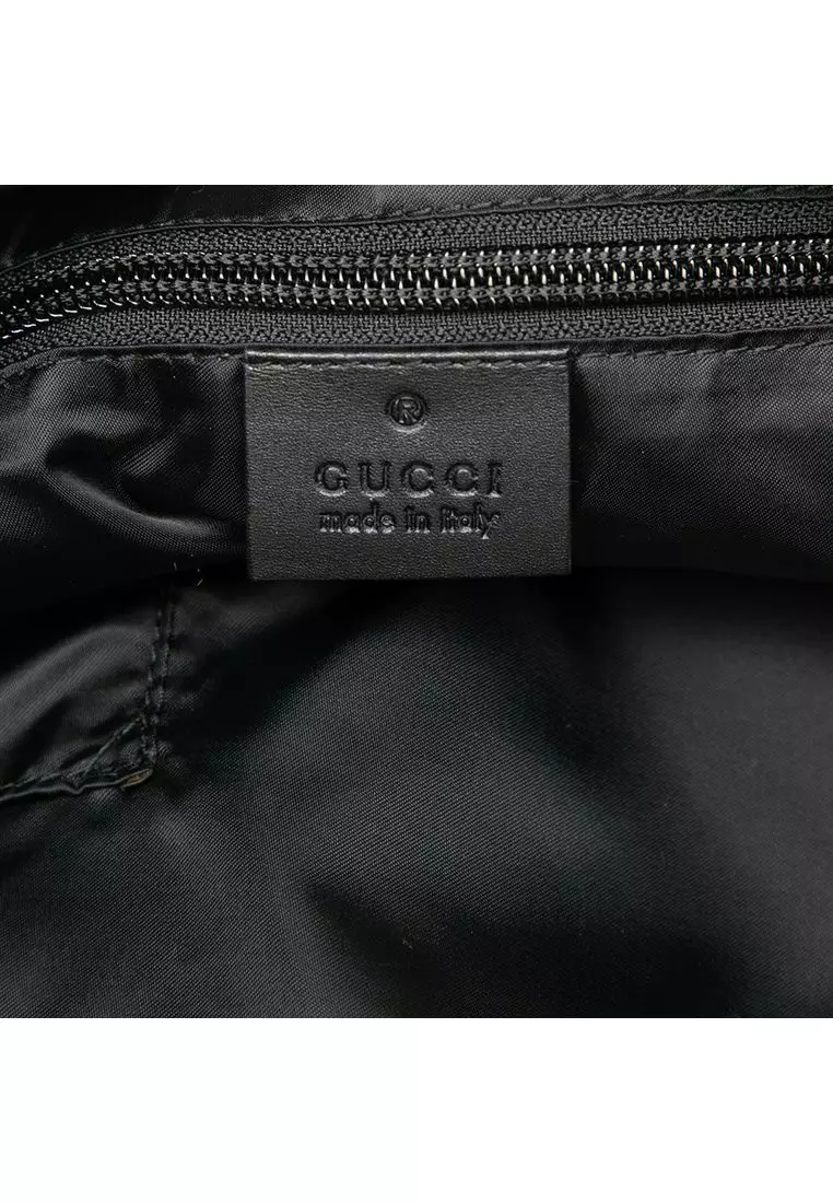 Pre-Loved Gucci Diamante Nylon Web Tote