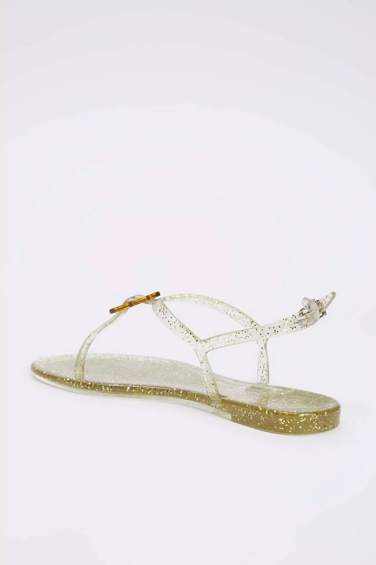 Gold Jelly Flip Flops Women's Sandals Takss25Sd00065