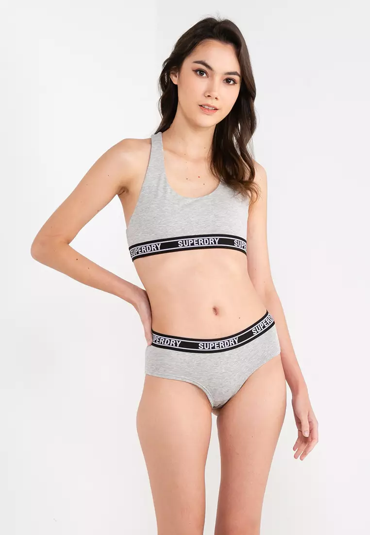 Superdry Organic Cotton Multi Logo Bikini Briefs - Women's Womens Underwear