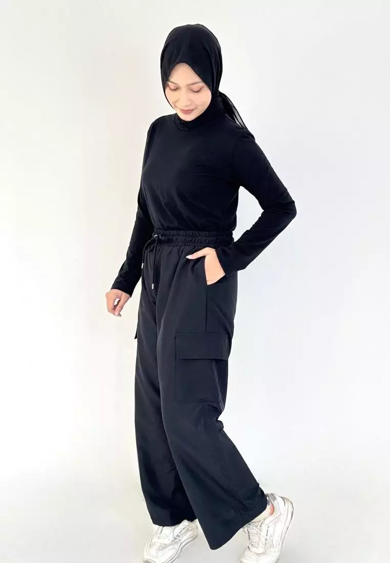 BUY 1 GET 1 FREE Alia Cargo Pants [Army - Black]