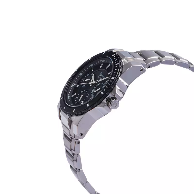 Jam Tangan Couple Alexandre Christie AC 6141 BTBBA Couple Black Dial Stainless Steel Strap