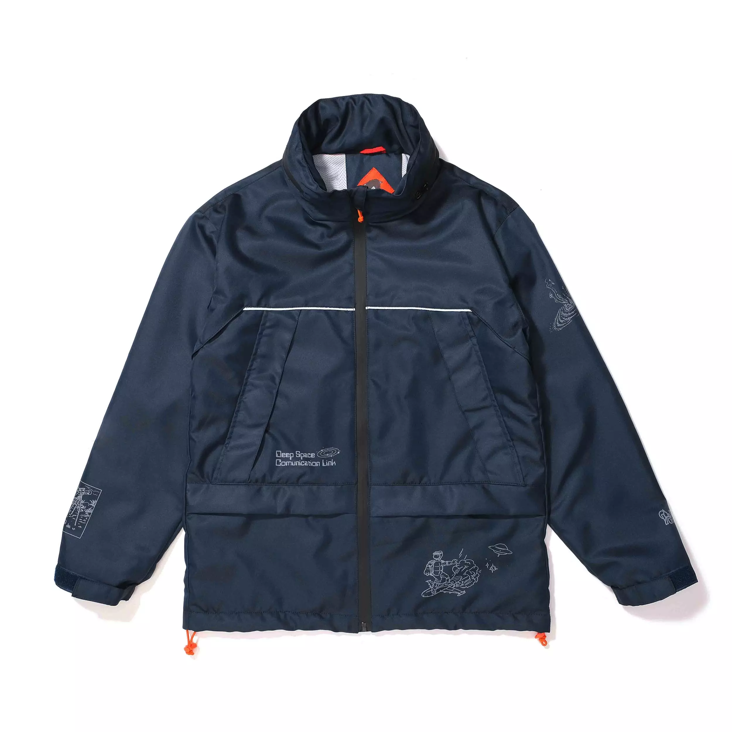 and wander Weave Windy Pullover Jacket (Navy)