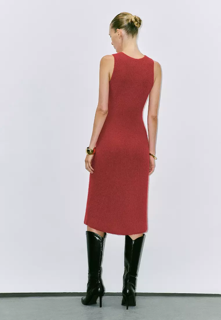 【钟楚曦同款】UR秋冬新款女装垂感针织连衣裙UWG940311