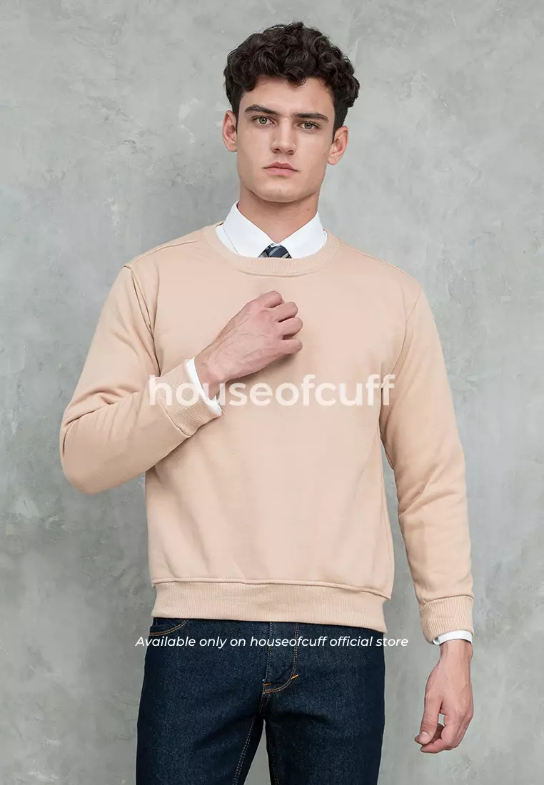 Houseofcuff Sweatshirt Sweater Basic Crewneck Krem