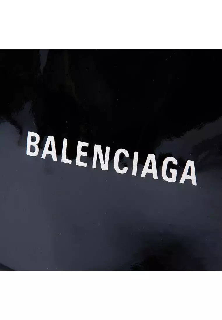Pre-Loved Balenciaga Patent Logo Shopping Tote Xxs