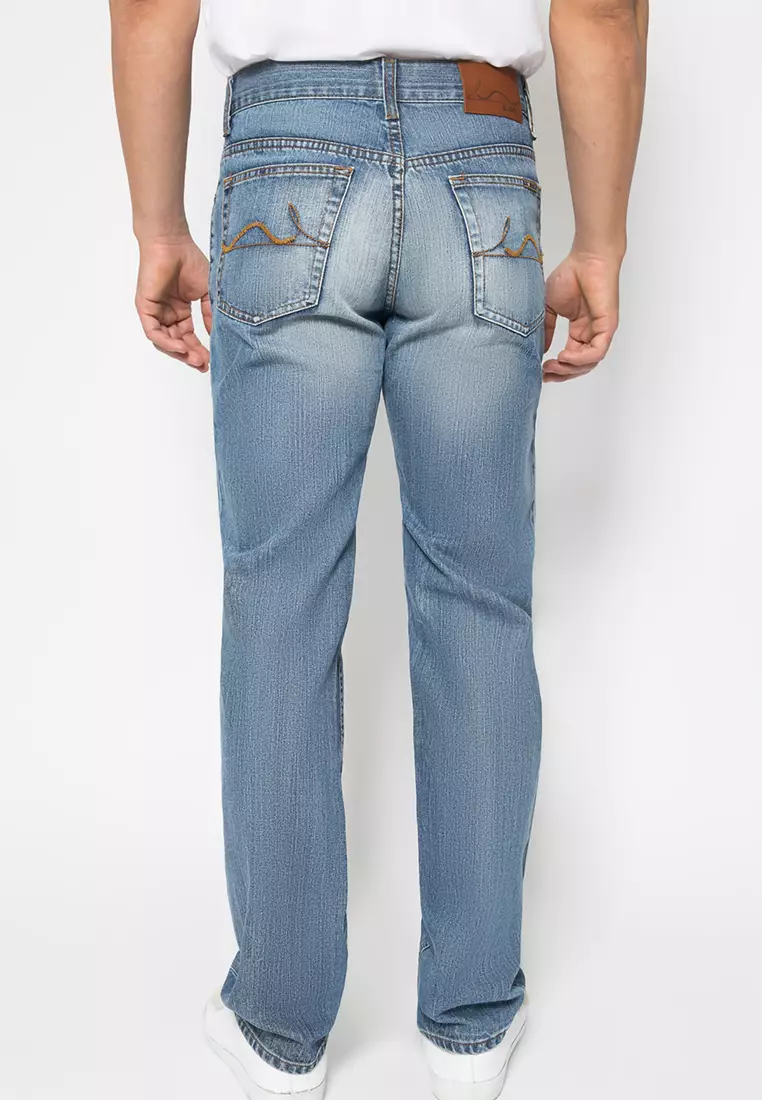 LGS - Jeans - Celana Panjang - Washed - Warna Biru Muda - LEJT.322.388V.312.7C