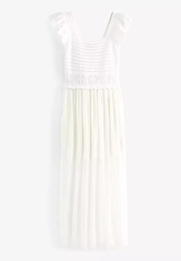 Crochet Flute Sleeve Dress