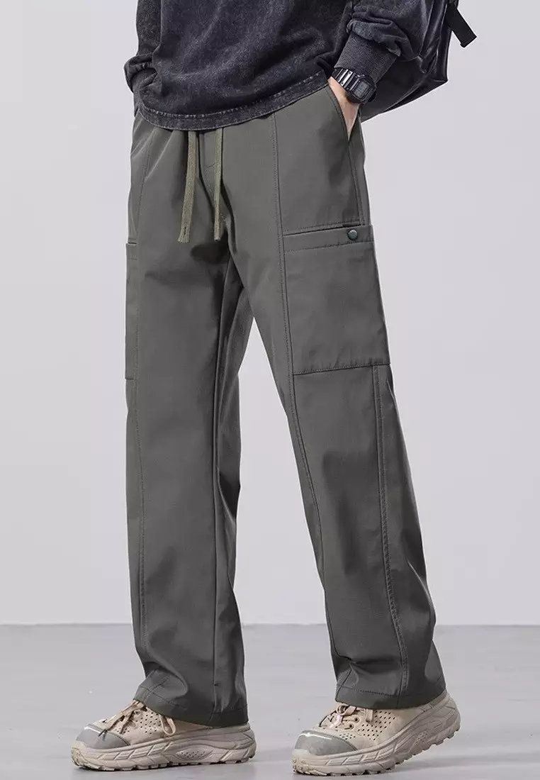 Drawstring Casual Cargo Trousers