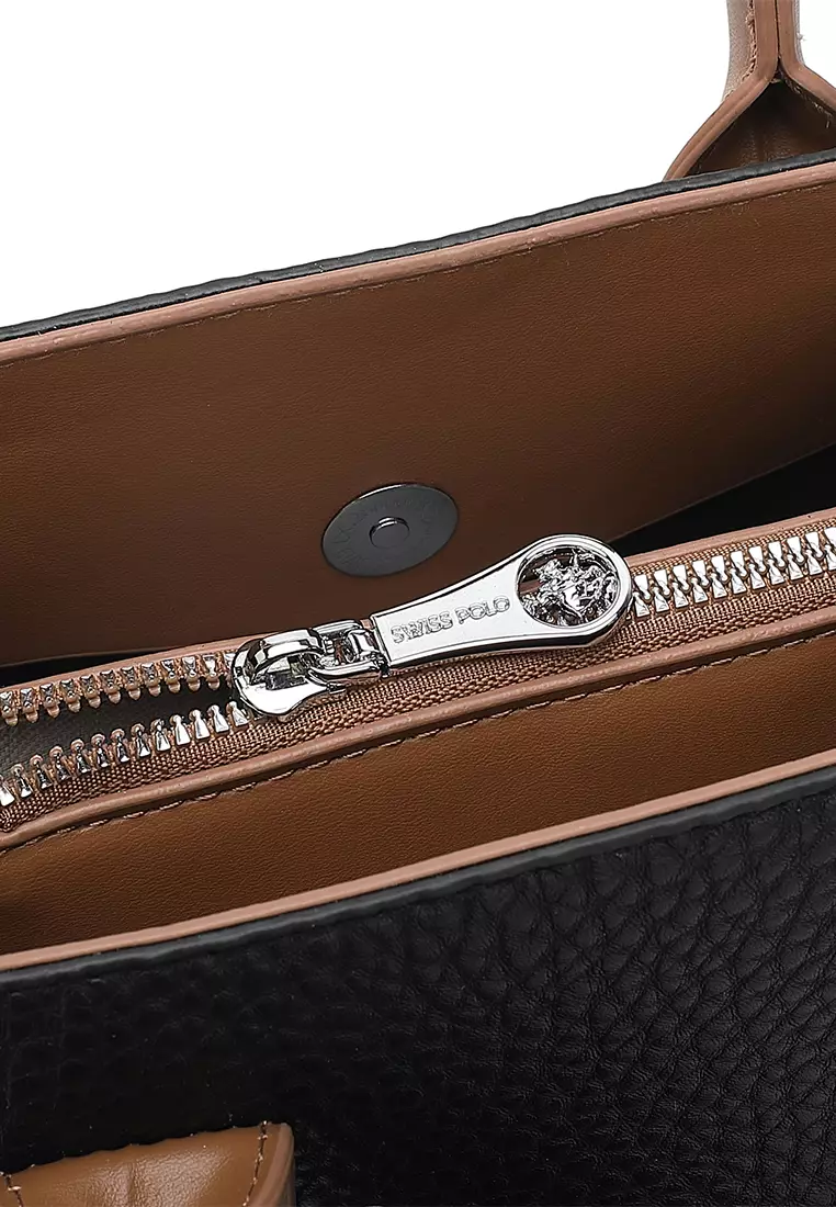 Women's Top Handle Bag / Sling Bag / Crossbody Bag - Black