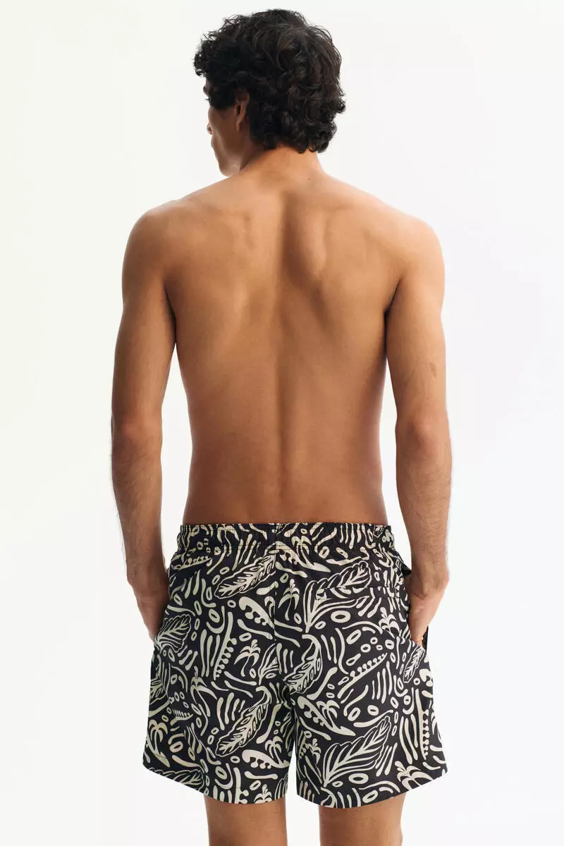 Patterned swim shorts