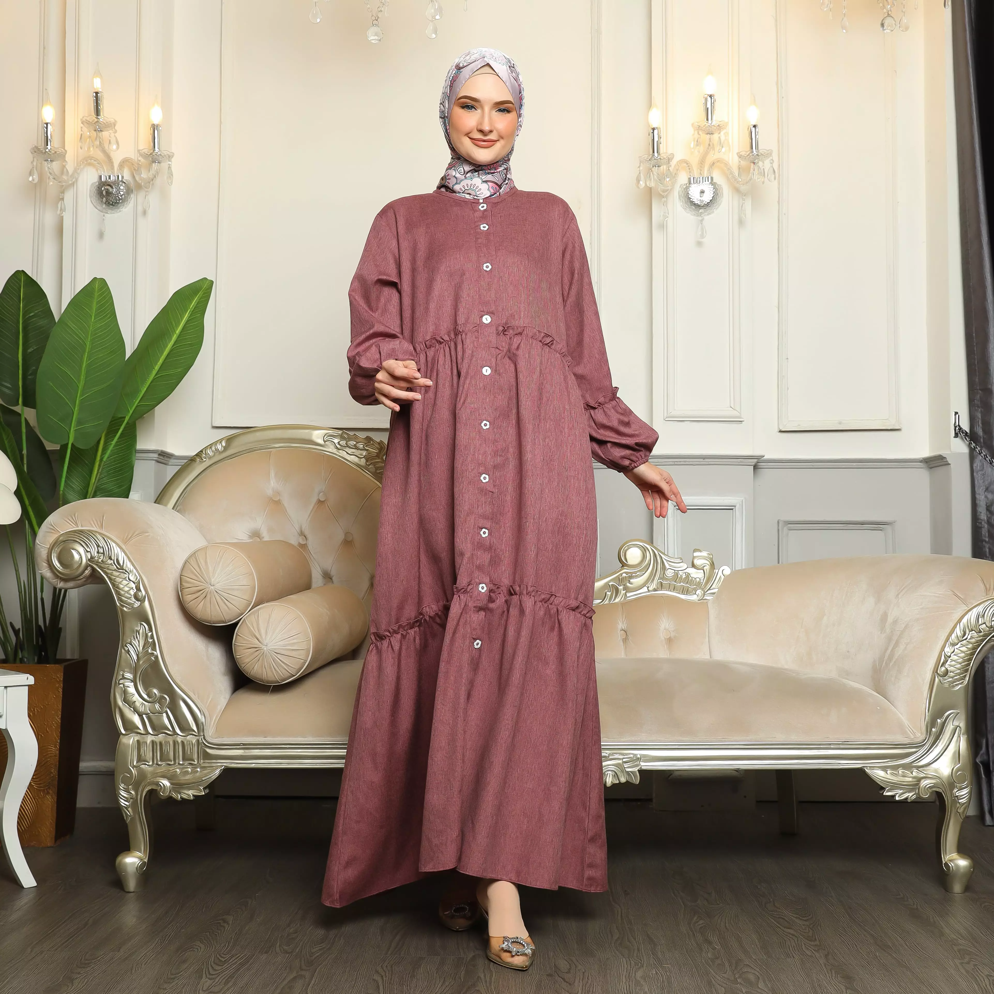 Gamis Sarimbit Wanita GMS 04 Burgundy