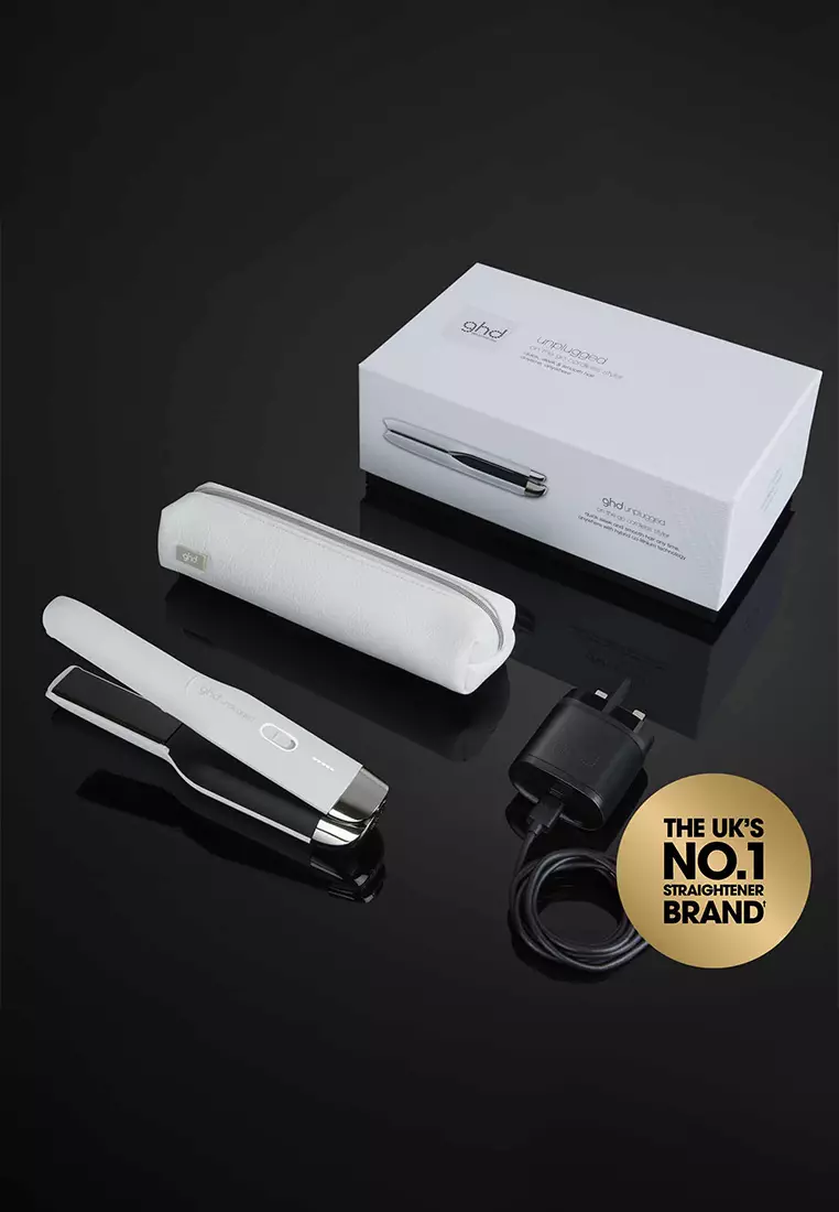Unplugged Cordless Hair Straightener in Matte White - On the go cordless styler for 65% more shine*