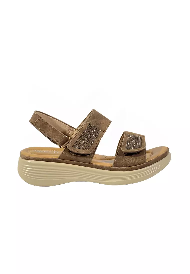 Discount on Mario D' boro Runway  shoes - SKU: Women's Flat Sandals LY 28200 Dark BrownC67