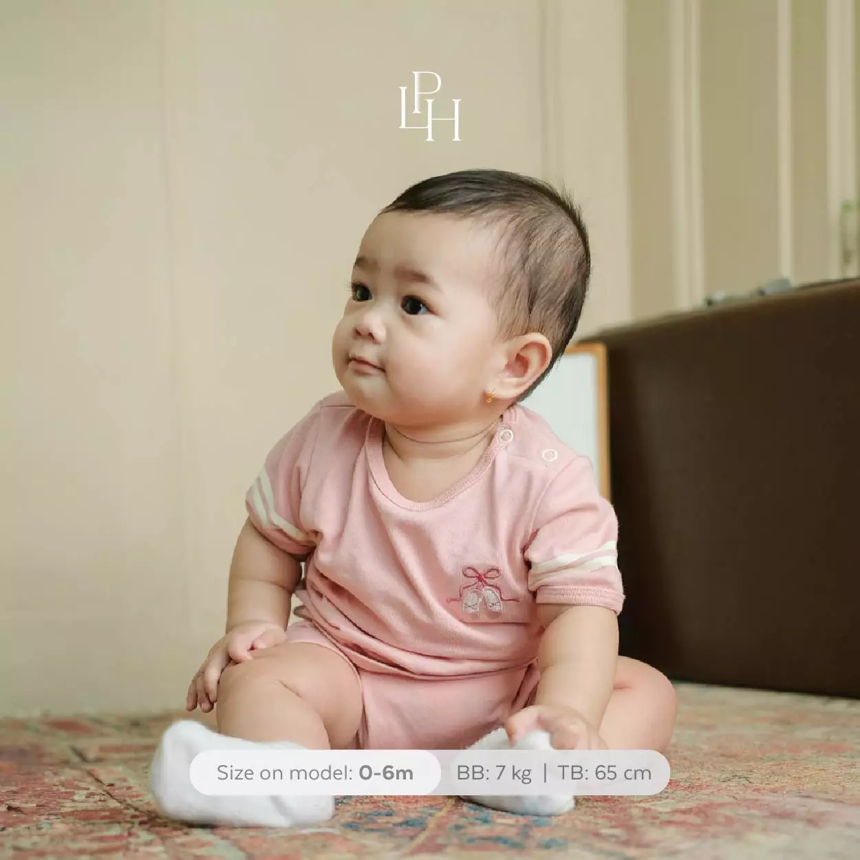 Little Palmerhaus - Ollie Baby Attire Set (Setelan Bayi) Bridal Pink