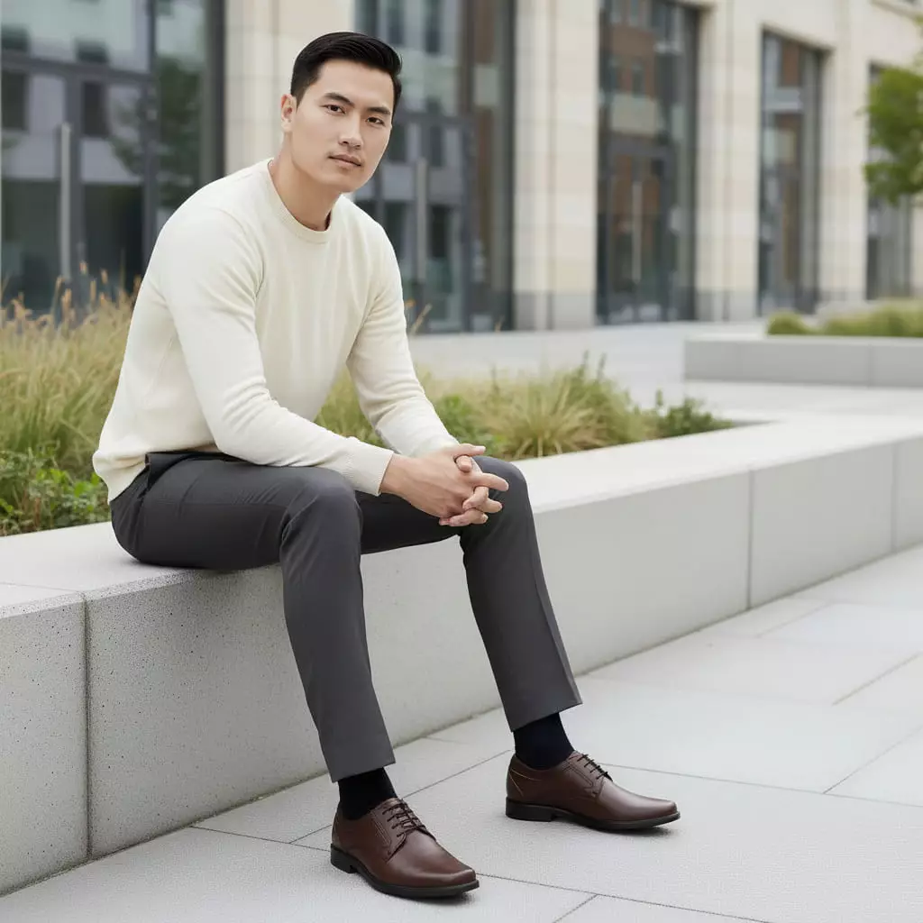 PAULMAY - Sepatu Formal Casual Pria Wina 70 Brown