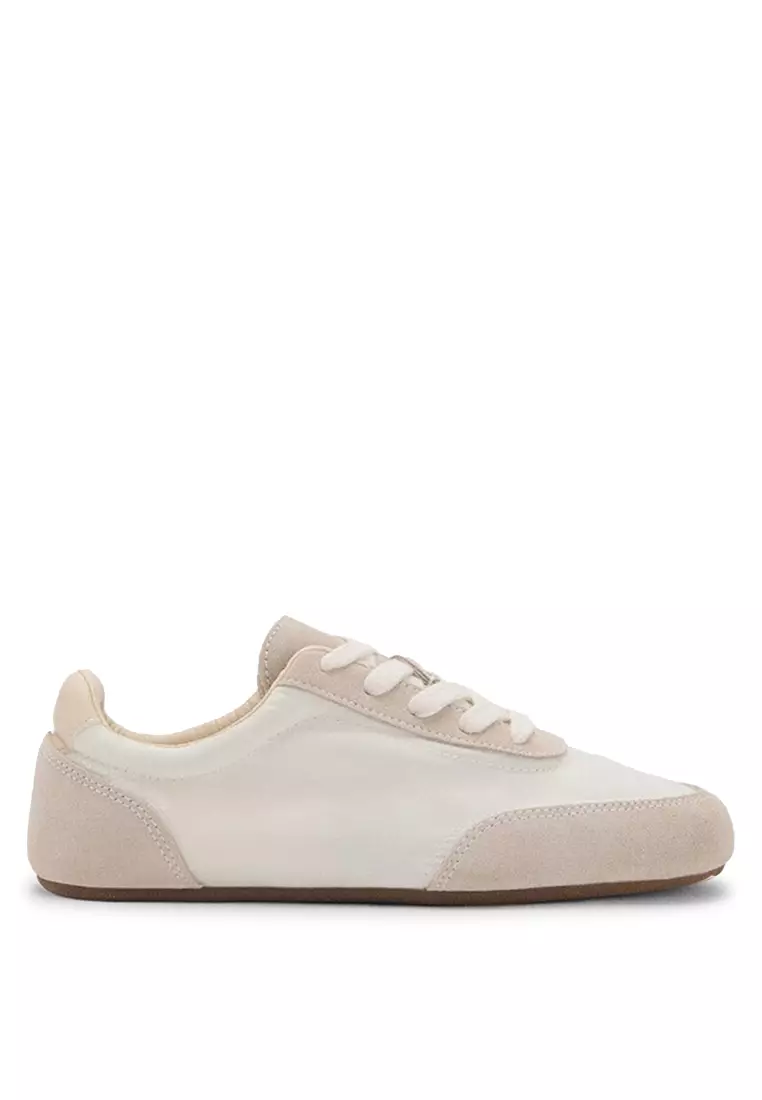 Discount on Mango  shoes - SKU: Suede-Blend Trainers With Laces