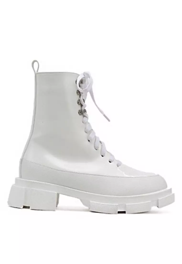 White womens combat boots outlet