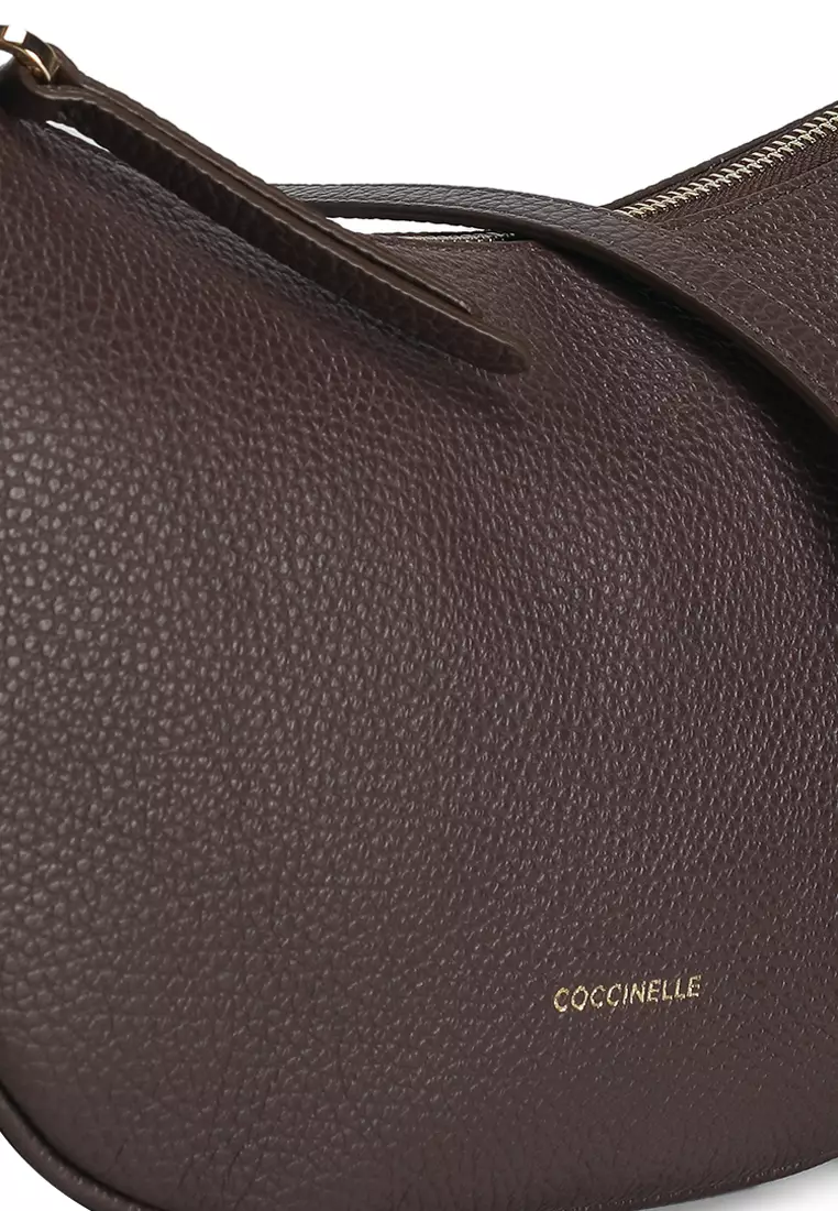 Coccinelle C-Easy Large Shoulder Bag in Brown | UK