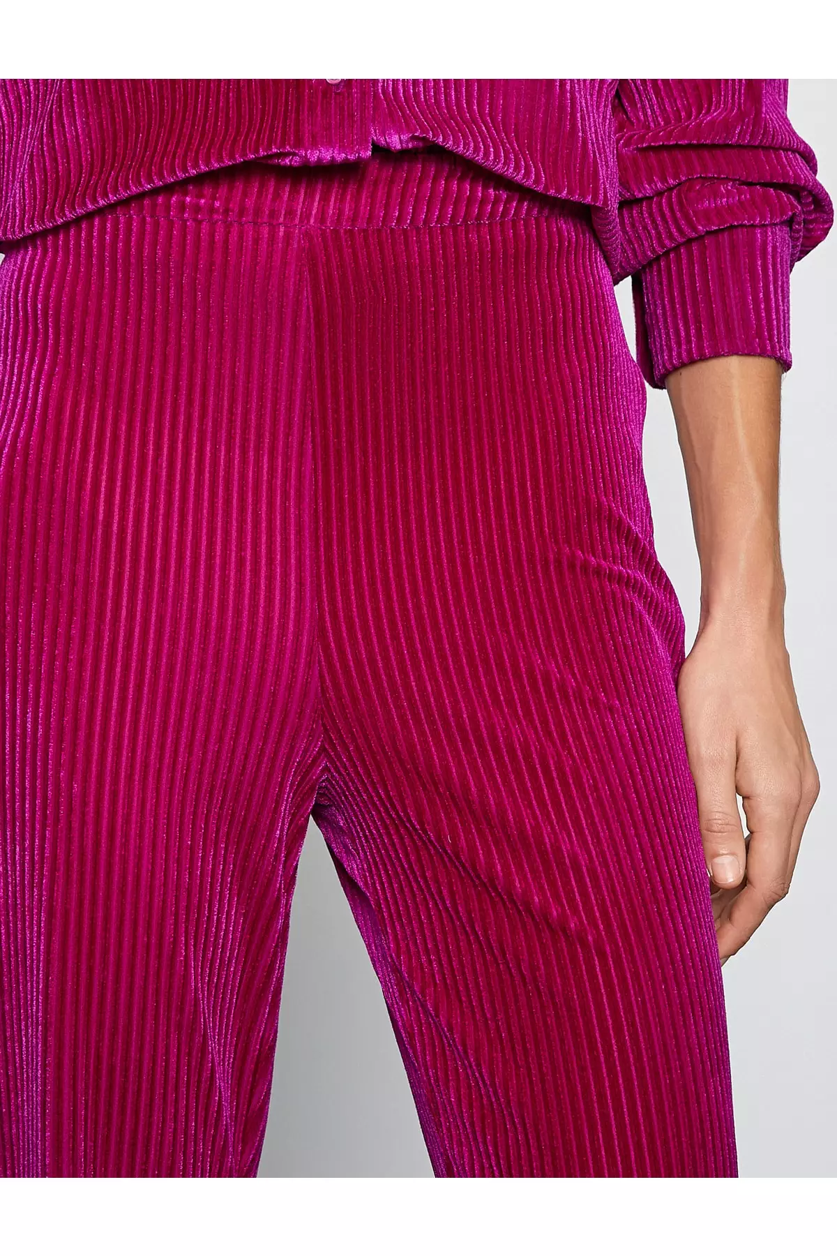 Corduroy Pants with Elastic Waist