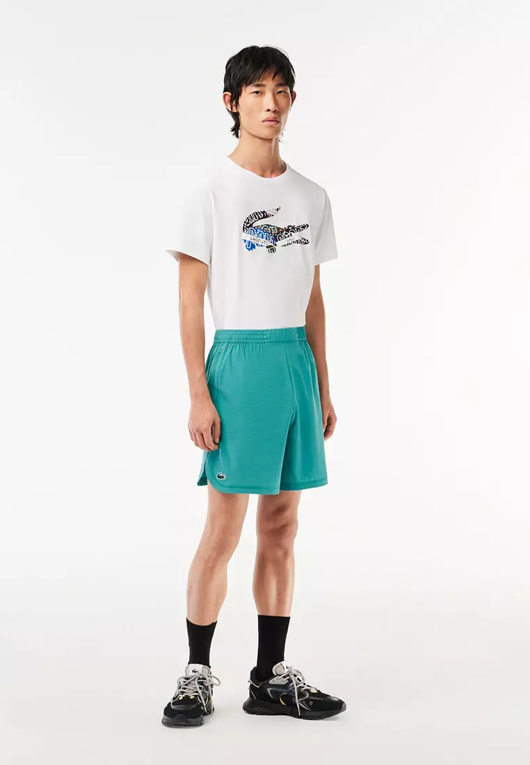 Mens lacoste fleece on sale shorts