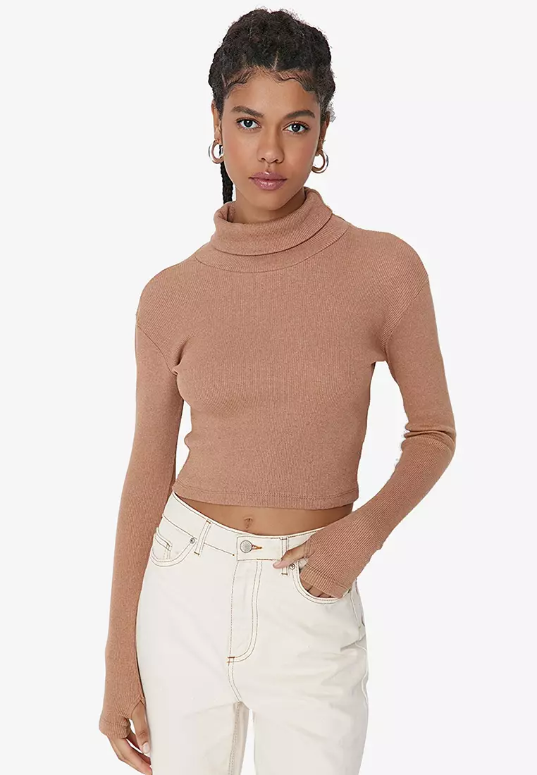 Buy Trendyol Turtleneck Finger Detailed Top 2024 Online ZALORA