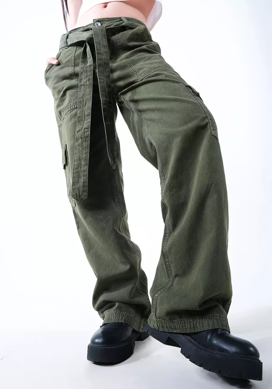 Celana Panjang Cargo Wanita Anka Army