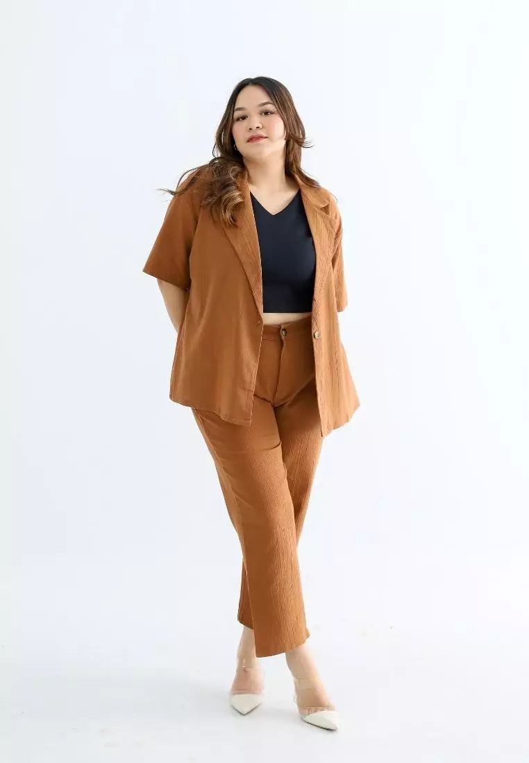 Plus Size Pants Lorraine Brick