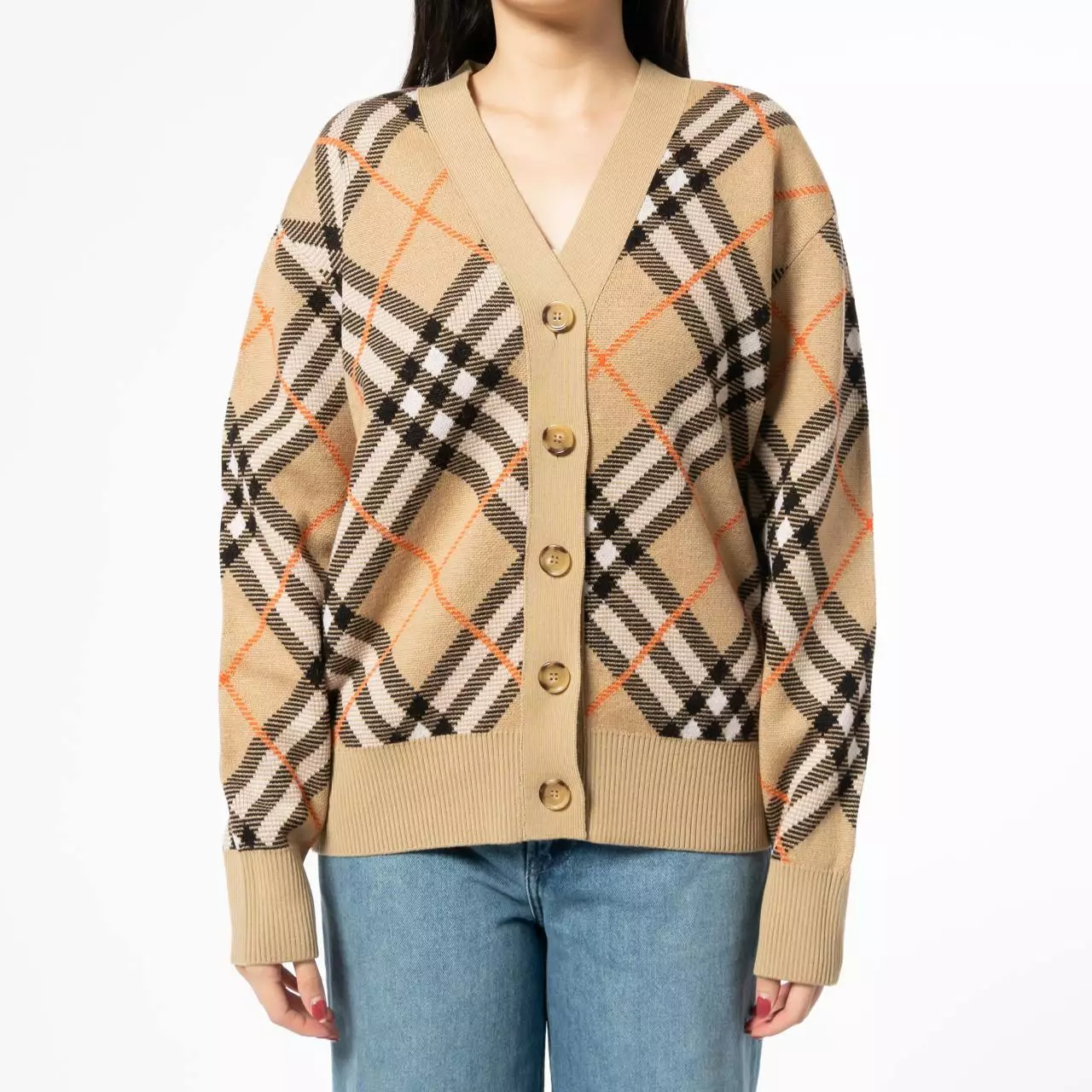 Burberry Women Sand Wool Cardigan