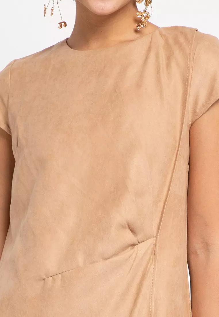 Sophistix Darby Assymetrical Dress in Beige