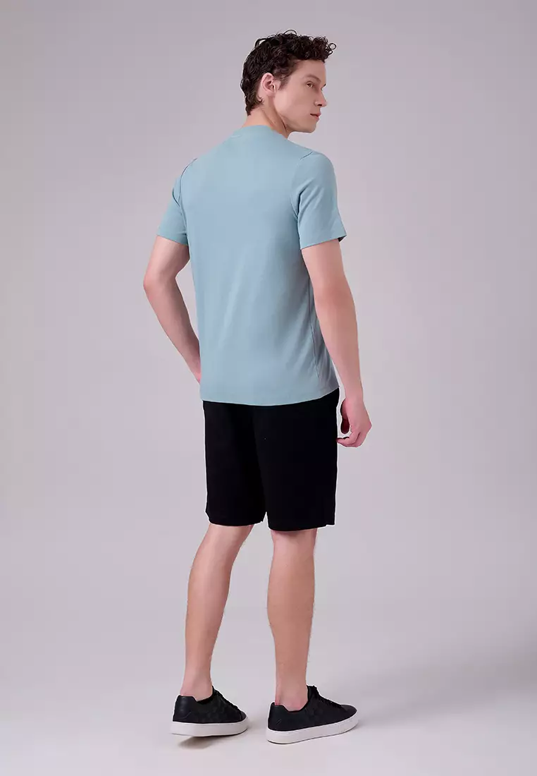 MANZONE - Kaos Lengan Pendek Pria Roudy 03 Slim Fit - Light Green