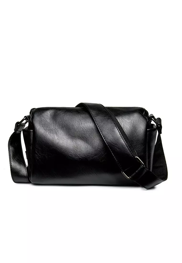 Plain black sale crossbody bag