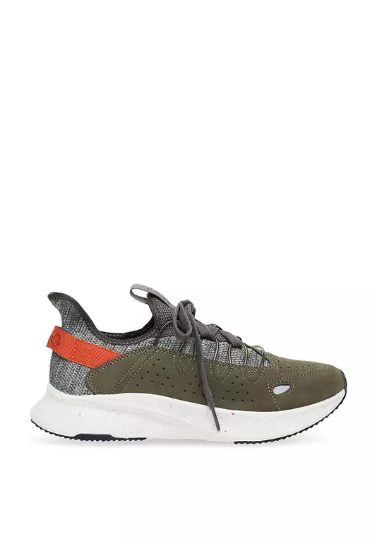 Lace-Up Mixed Sneakers