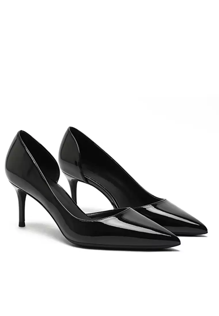 6CM Pointed Patent D'Orsay High Heel Shoes HZL164