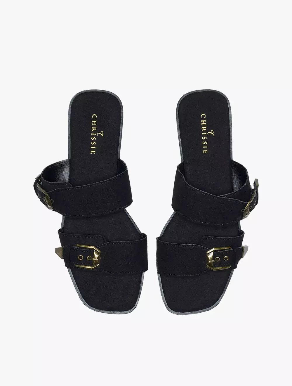 Payless Chrissie Womens Clemira Flat Sandals - Black_05