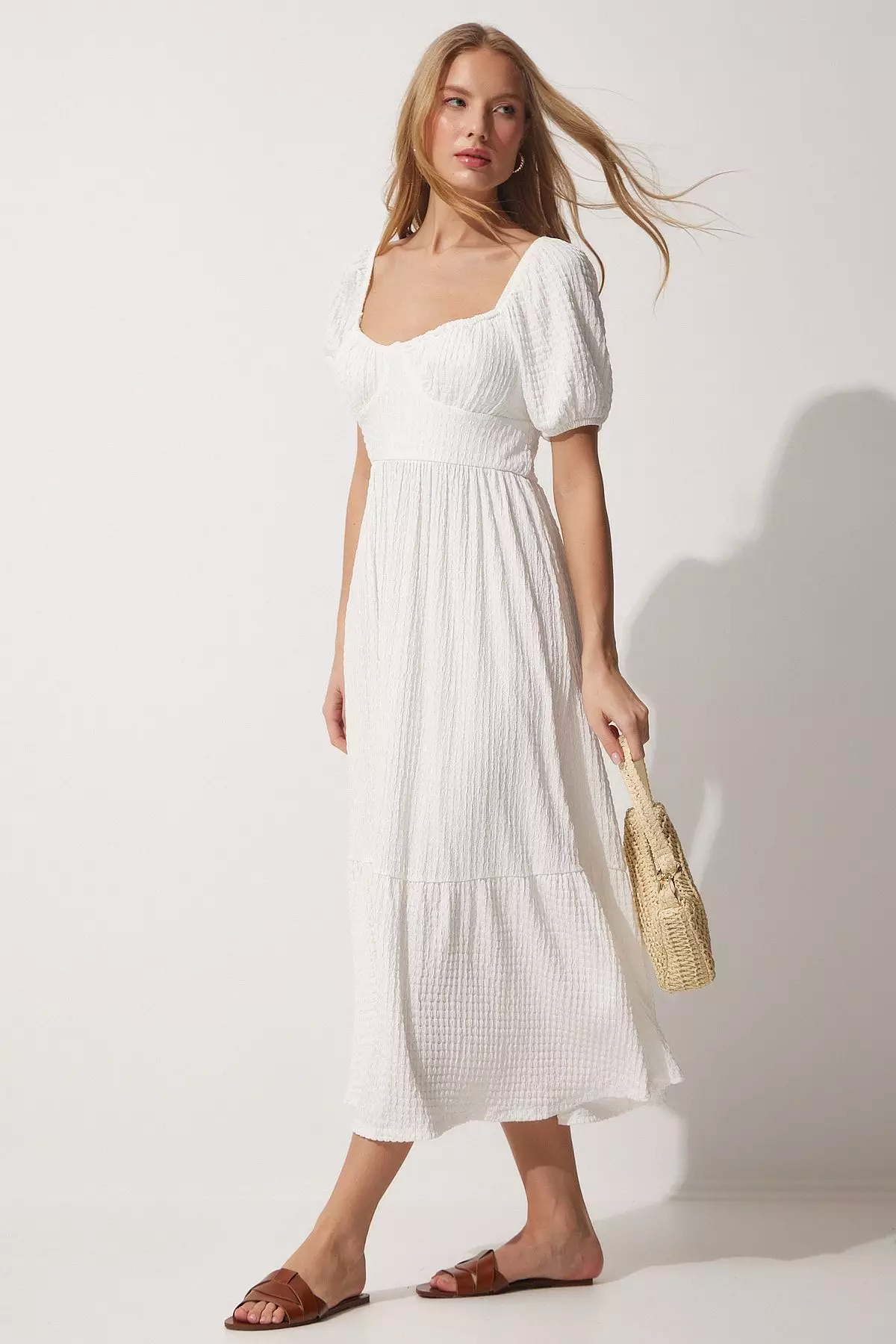 Puff Sleeves Summer Dress