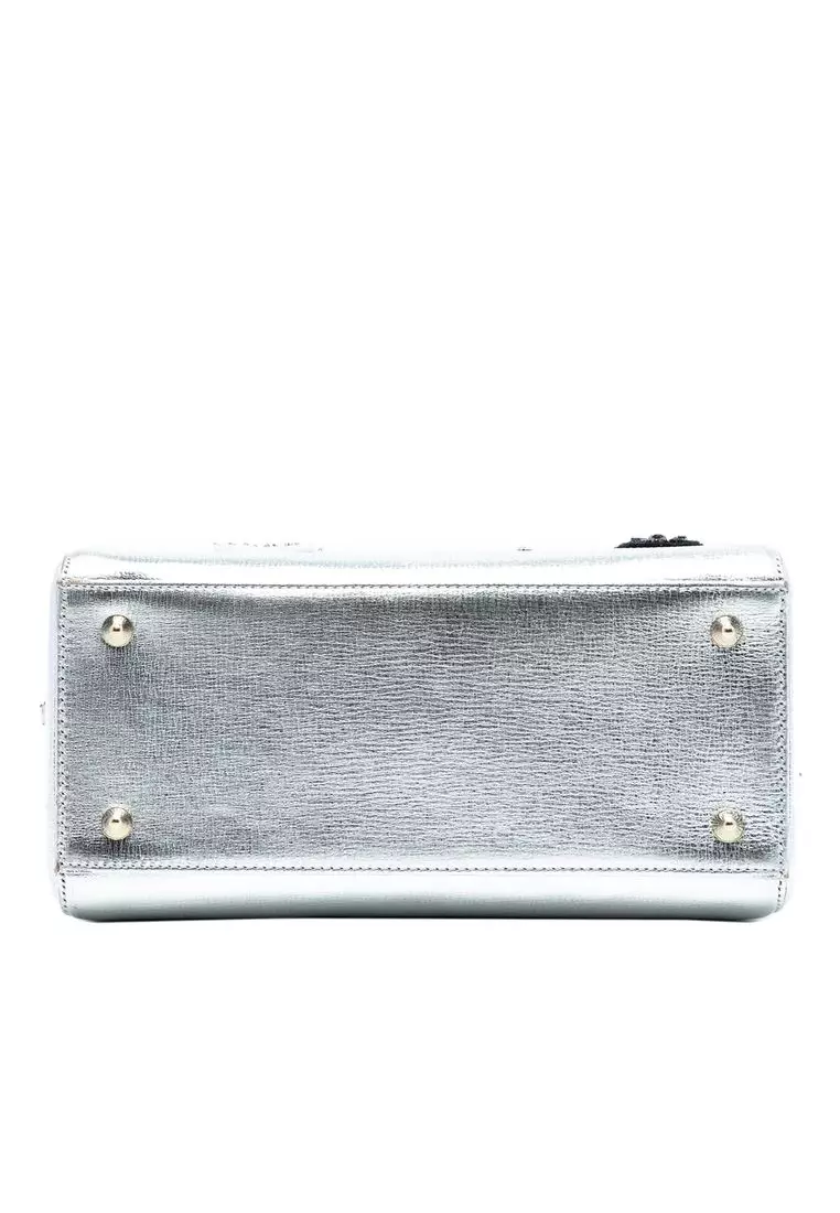 Pre-Loved Dior Medium Calfskin Patch Embellished Lady Dior