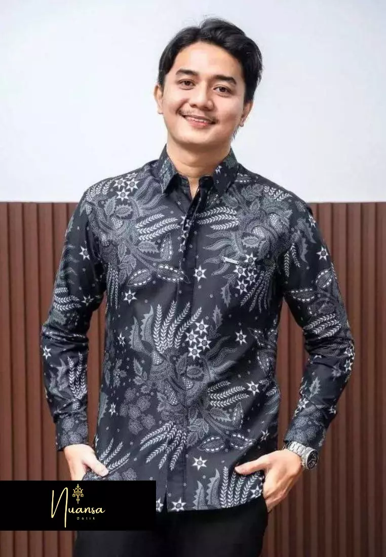 Manggar Kemeja Batik Exclusive Premium Pria Casual Modern Lengan Panjang