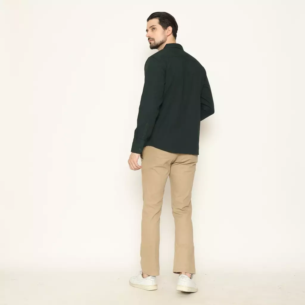 AMK Kemeja Pria Lengan Panjang SHS River L/S Green