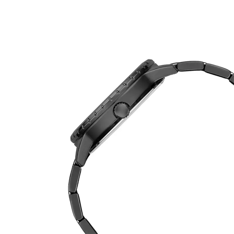 Jam Tangan Pria Guess Trend GW0958G3 Men Black Dial Black Stainless Steel Strap